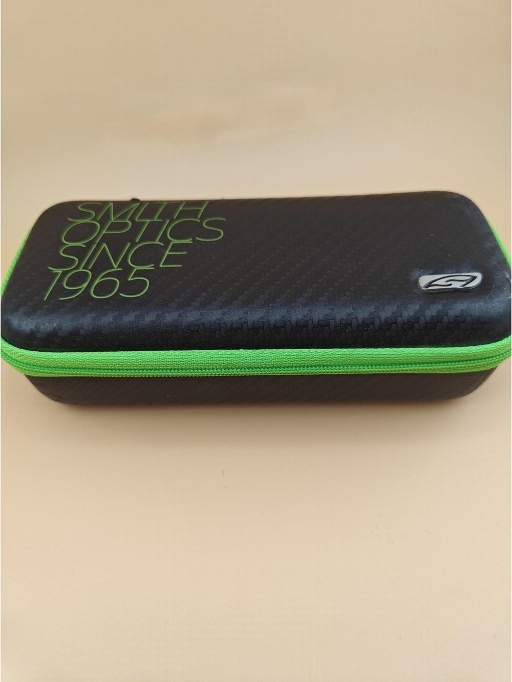 Smith Optics Eyewear Hard Case Zipper Clamshell Protective Black Green
